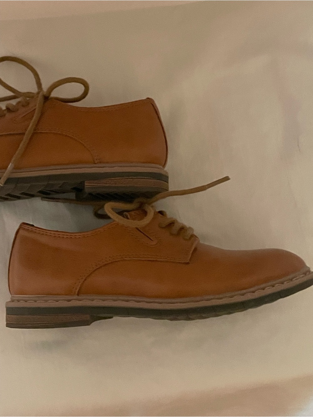 Kenneth Cole Boys Tan Lace-Up Dress Shoes - Picture 5 of 5